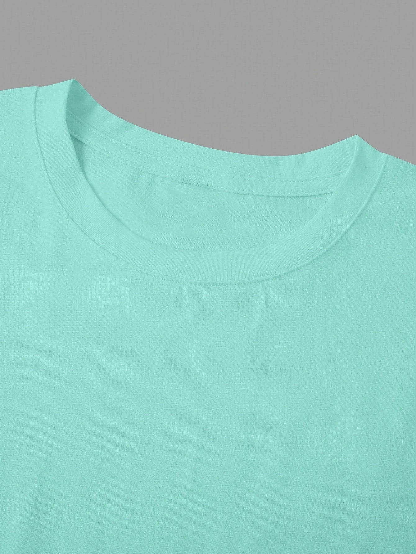 Manfinity Homme Men's Plain Round Neck Short Sleeve Simple Top, Casual Everyday Wear Men T-Shirts Casual Plain T-Shirts Casual Tee