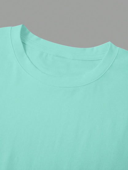 Manfinity Homme Men's Plain Round Neck Short Sleeve Simple Top, Casual Everyday Wear Men T-Shirts Casual Plain T-Shirts Casual Tee