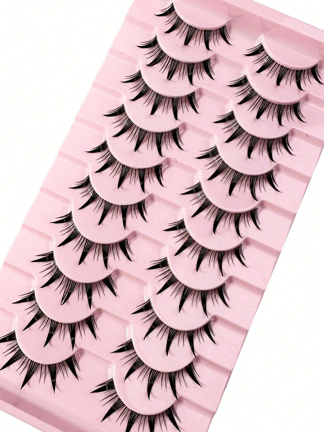 Manga Lashes Wet Look Thai Style Anime Cosplay False Eyelashes 18mm Spiky Thick Dramatic Doll Lashes Japanese Korean Lashes 10Pairs