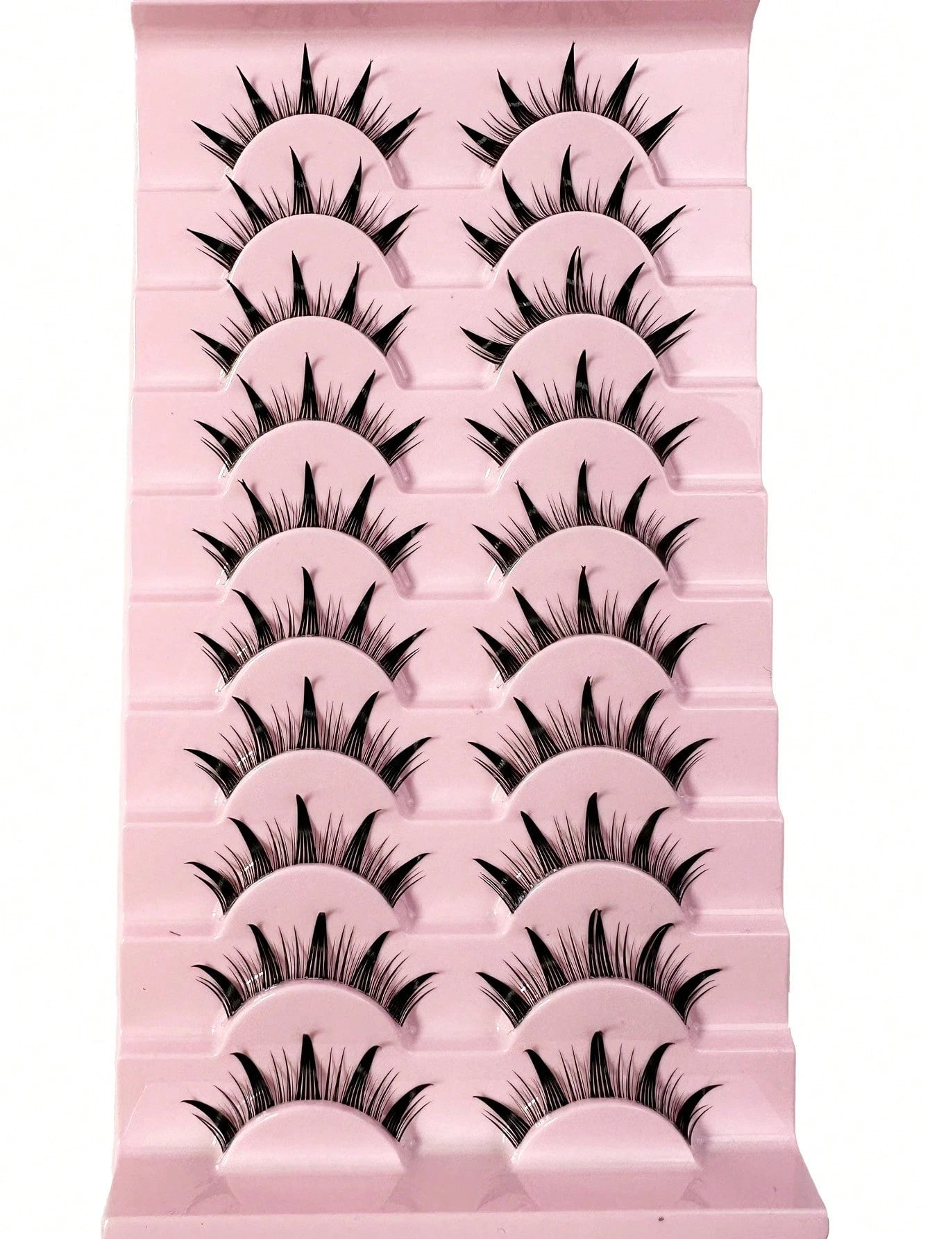 Manga Lashes Wet Look Thai Style Anime Cosplay False Eyelashes 18mm Spiky Thick Dramatic Doll Lashes Japanese Korean Lashes 10Pairs