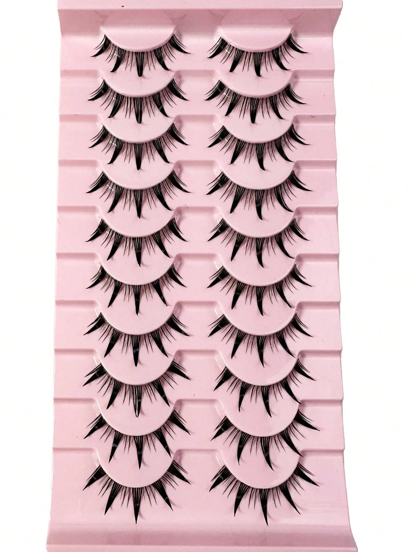Manga Lashes Wet Look Thai Style Anime Cosplay False Eyelashes 18mm Spiky Thick Dramatic Doll Lashes Japanese Korean Lashes 10Pairs