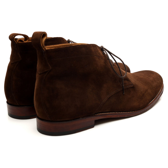 'Marcus' Dark Brown Suede Chukka Boots UK 10.5 F