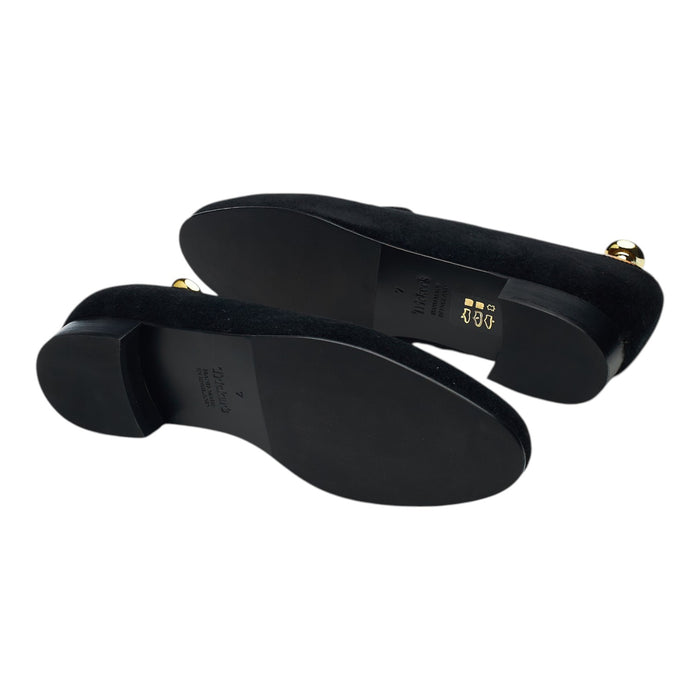 Margaret Howell Women's 'Victoria' Black Velvet Slippers UK 7