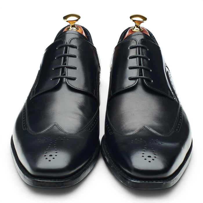 'Matt' Black Leather Derby Brogues UK 9.5 F