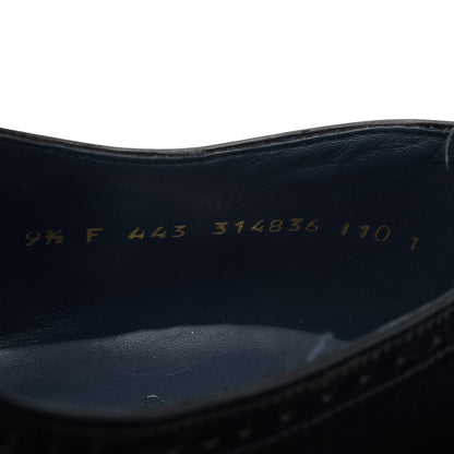 'Matt' Black Leather Derby Brogues UK 9.5 F
