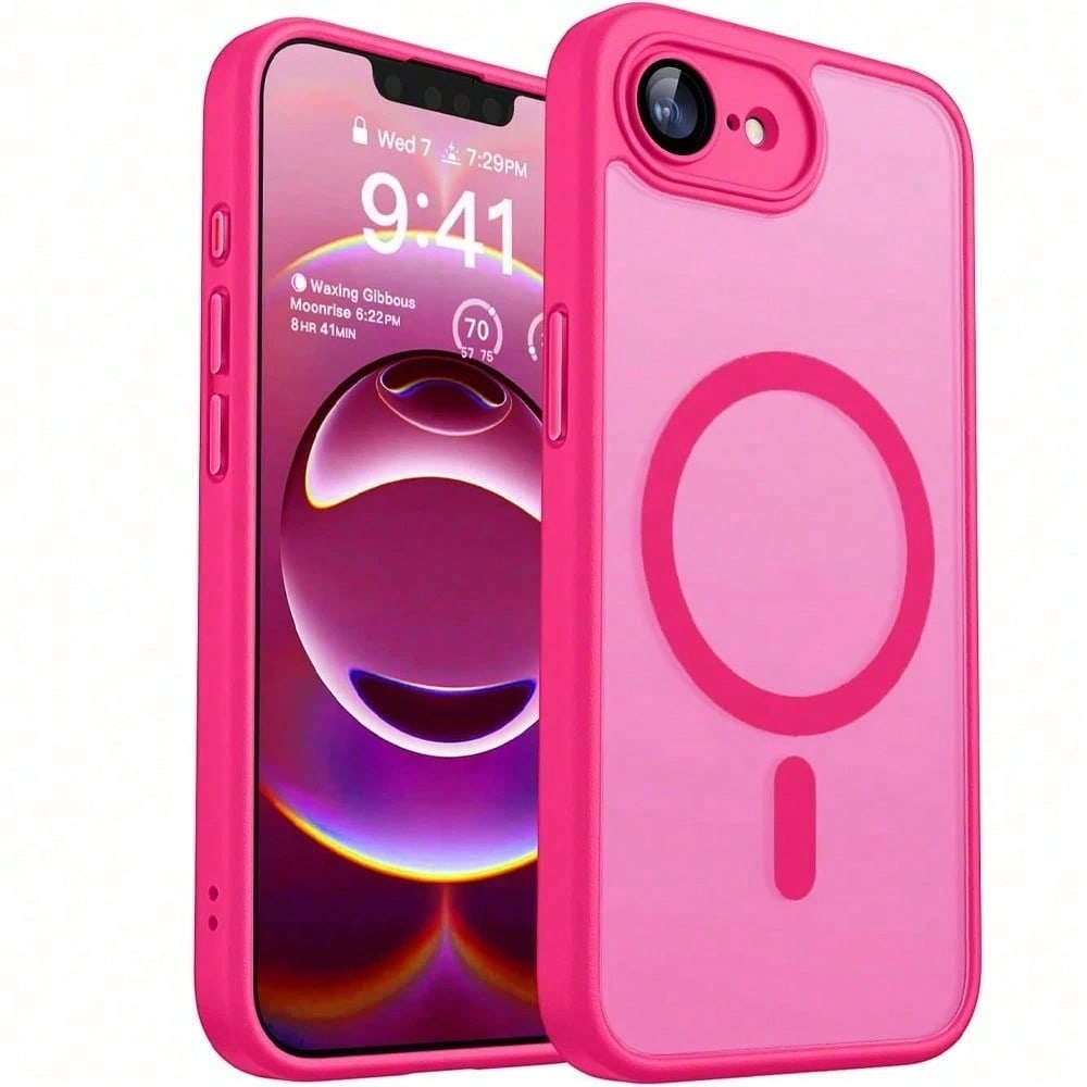 Matte Semi-Transparent Magnetic Phone Case Compatible With IPhone 17E 16E 17 Air 16 15 14 13 12 11 Plus Pro Max Lens Protection Shockproof Protective Cover
