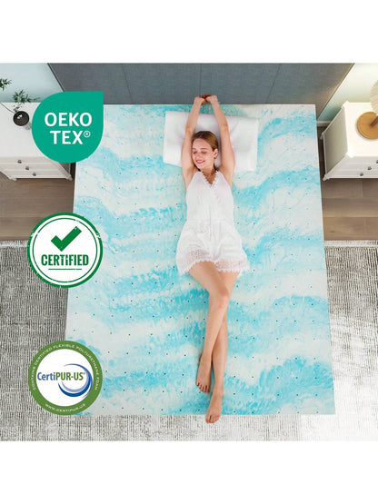 Mattress Topper, Cooling Gel Memory Foam Mattress Topper For Twin/Twin XL/Full/Queen/King Size Bed, Sleeper Sofa, RV, Camper, CertiPUR-US Certified