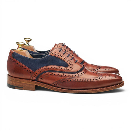 'McClean' Tan Brown Leather Oxford Brogues UK 7 F