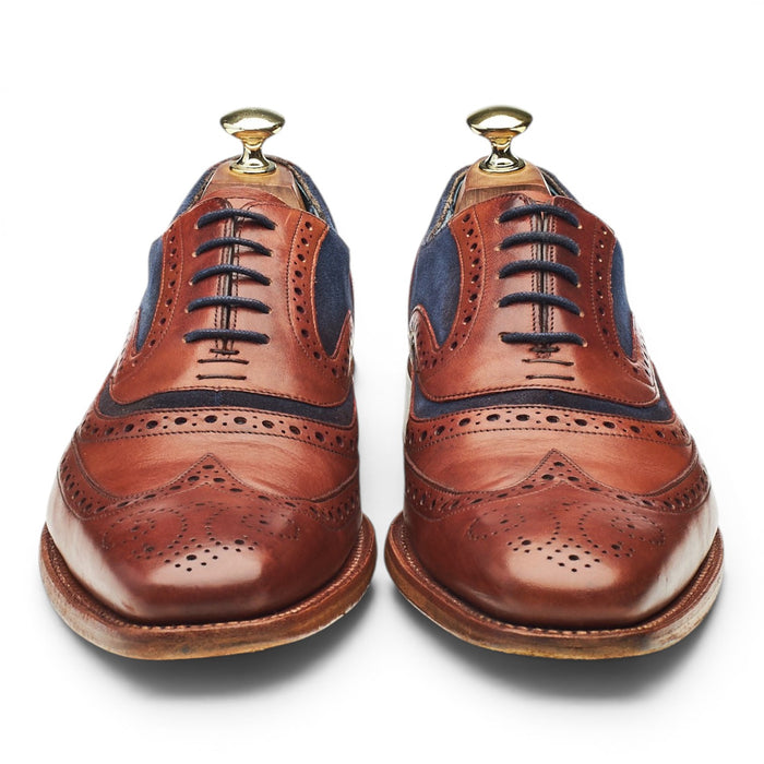 'McClean' Tan Brown Leather Oxford Brogues UK 7 F