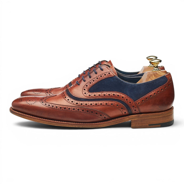 'McClean' Tan Brown Leather Oxford Brogues UK 7 F