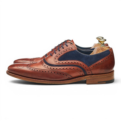 'McClean' Tan Brown Leather Oxford Brogues UK 7 F