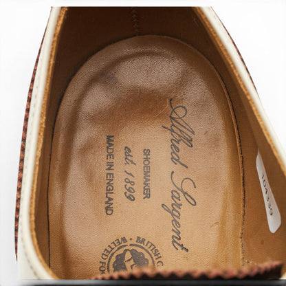 'Melly' Dark Brown & Cream Leather Oxford Spectator Brogues UK 8 F