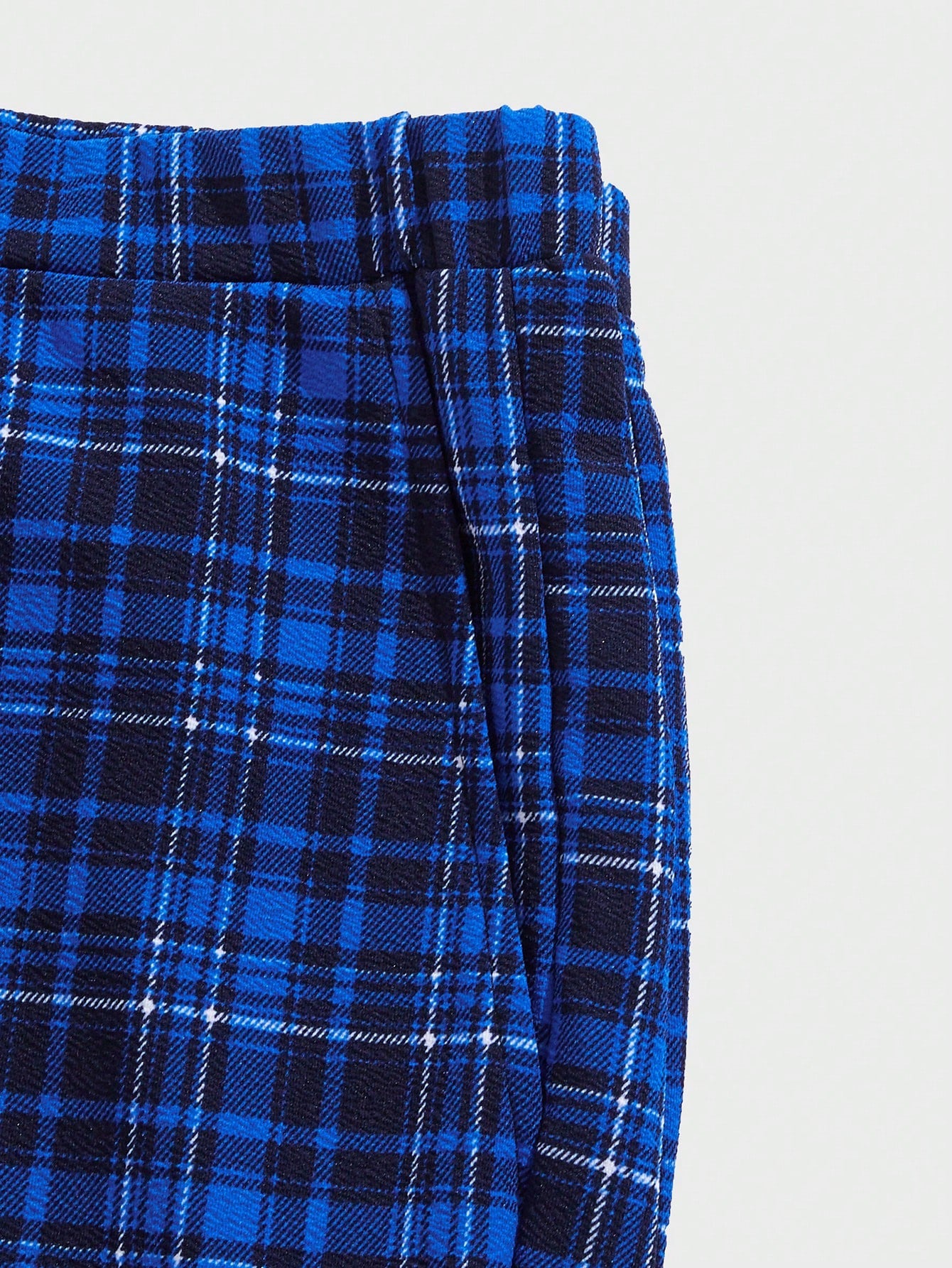 Men Round Neck Tee and Tartan Pants PJ Set