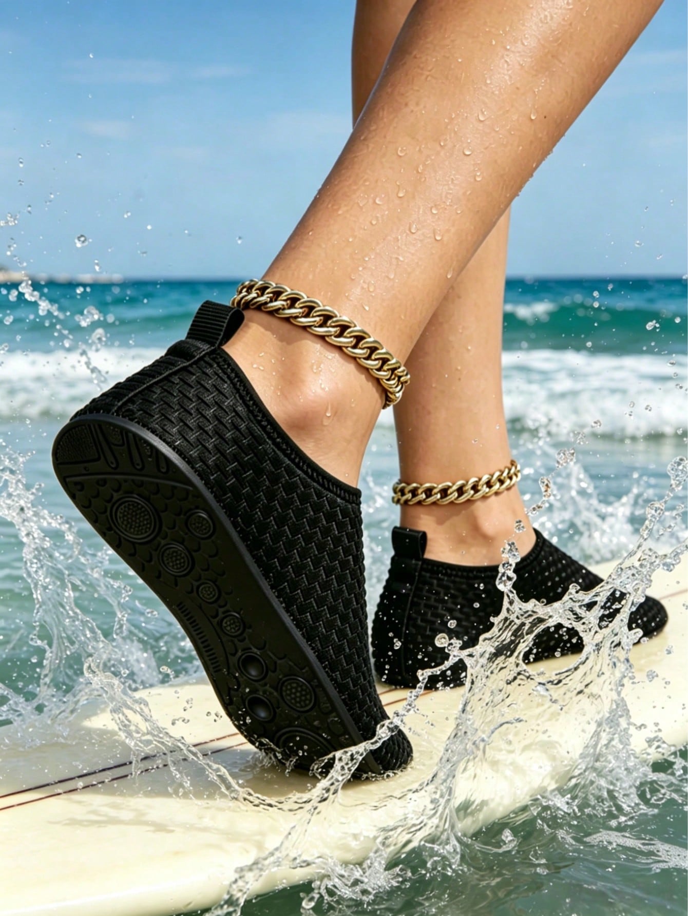 Men's Summer Slip-On Water Shoes In All Sizes, Suitable For Various Occasions Such As Beaches, Seaside, And Streams.Water Shoes Shoes For Men