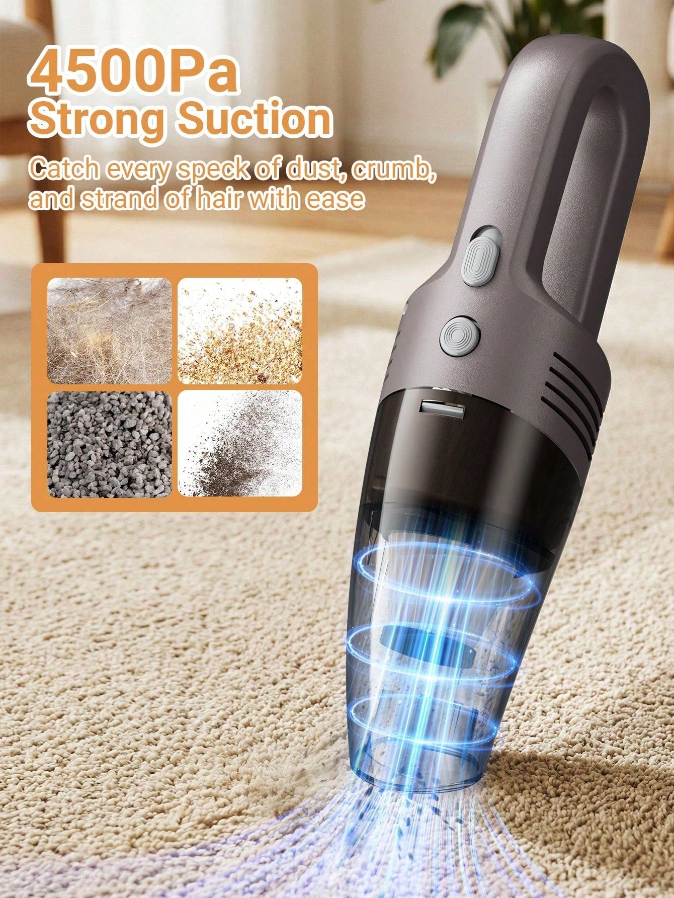 Mini Car Vacuum Cleaner-Powerful Suction. High-Performance. Compact & 12V Efficient- Effortlessly Cleans Every Gap And Groove In Your Car Interiol