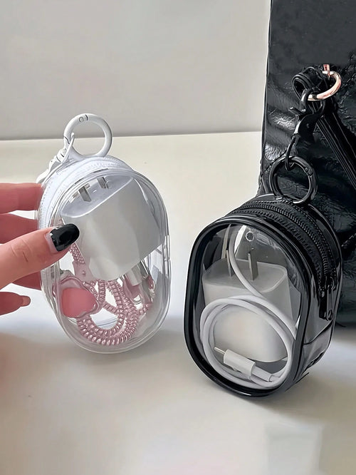 Mini Digital Bag With Zipper Portable Storage Bag Headphone Charger And Data Cable Organizer For Travel Outdoor Back To School Essential Accessories