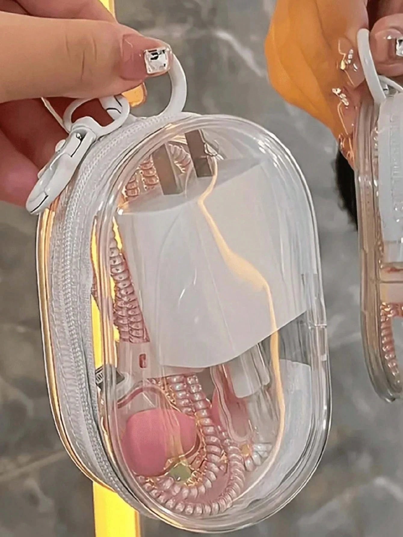 Mini Digital Bag With Zipper Portable Storage Bag Headphone Charger And Data Cable Organizer For Travel Outdoor Back To School Essential Accessories