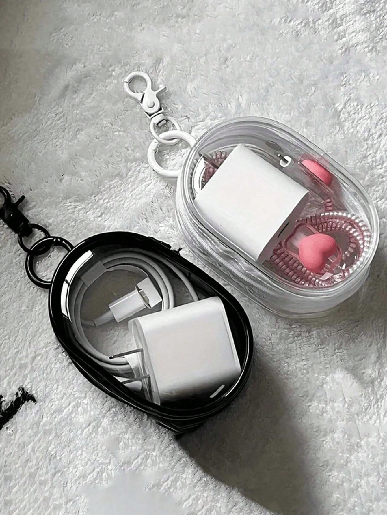Mini Digital Bag With Zipper Portable Storage Bag Headphone Charger And Data Cable Organizer For Travel Outdoor Back To School Essential Accessories