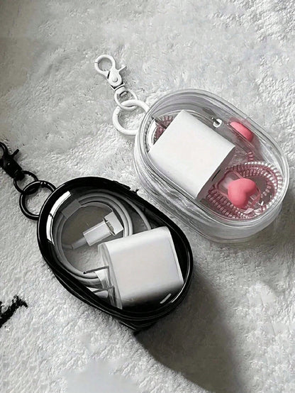 Mini Digital Bag With Zipper Portable Storage Bag Headphone Charger And Data Cable Organizer For Travel Outdoor Back To School Essential Accessories