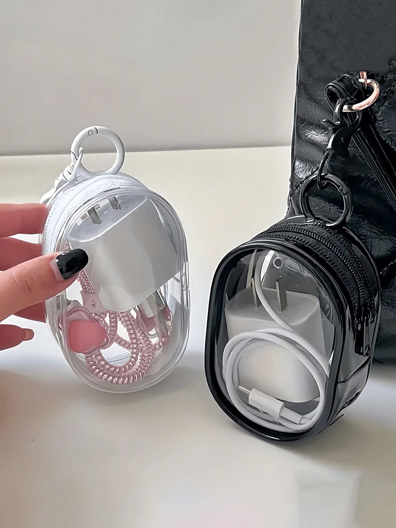 Mini Digital Bag With Zipper Portable Storage Bag Headphone Charger And Data Cable Organizer For Travel Outdoor Back To School Essential Accessories