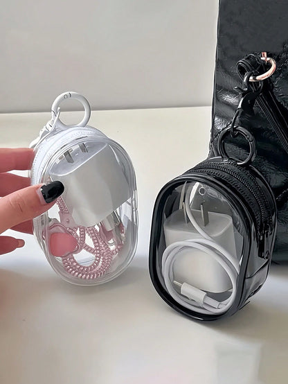Mini Digital Bag With Zipper Portable Storage Bag Headphone Charger And Data Cable Organizer For Travel Outdoor Back To School Essential Accessories