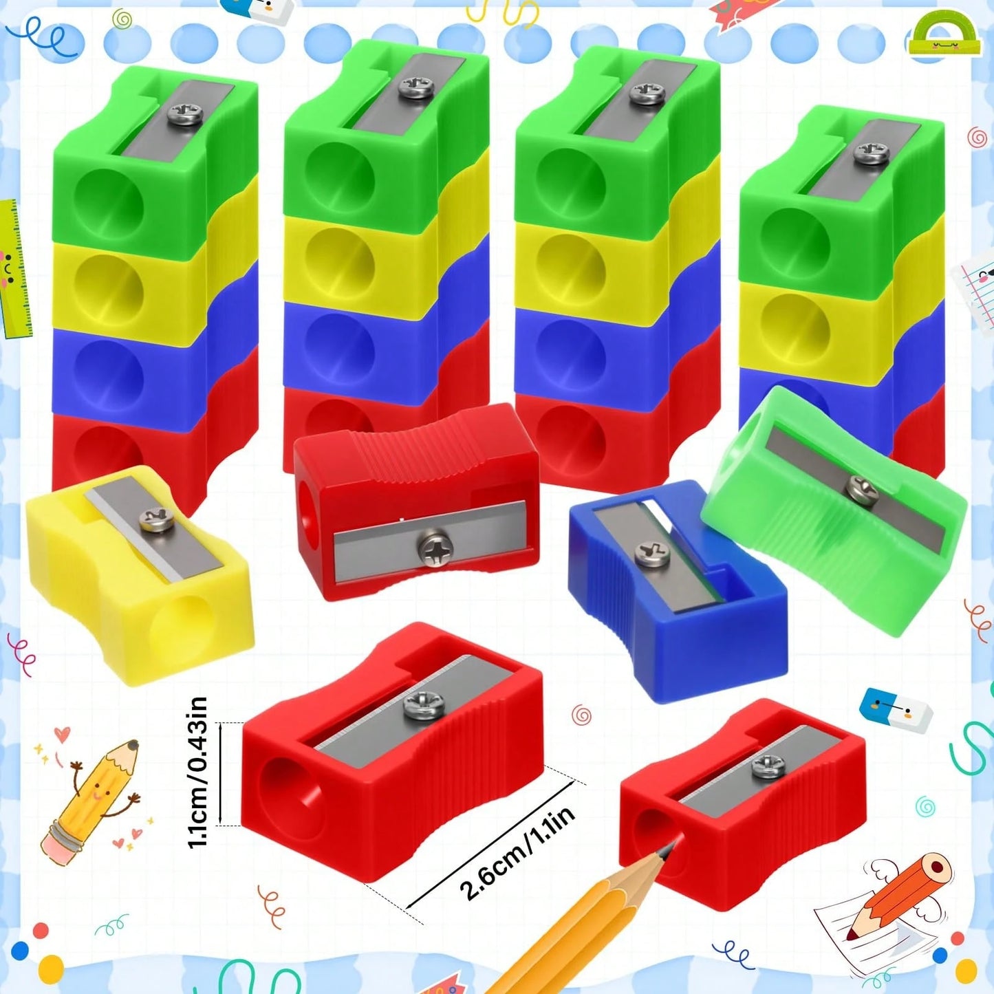 Mini Single-Hole Multi-Color Pencil Sharpener, Small Pencil Sharpener, Primary School Pencil Sharpener, Manual Plastic Pencil Sharpener, Random Color, Random New/Old Style Shipment