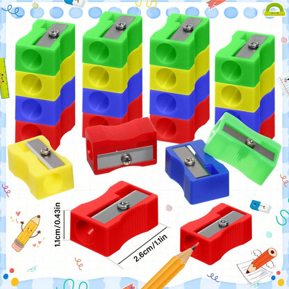 Mini Single-Hole Multi-Color Pencil Sharpener, Small Pencil Sharpener, Primary School Pencil Sharpener, Manual Plastic Pencil Sharpener, Random Color, Random New/Old Style Shipment