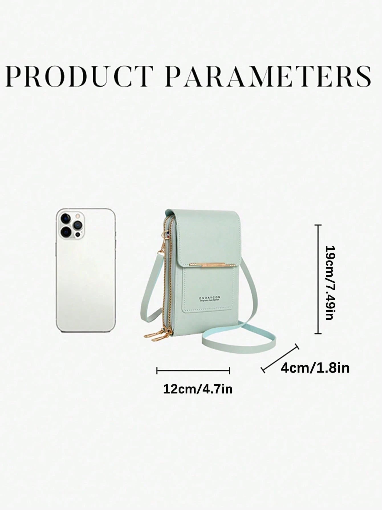 Mini Touch Screen Mobile Phone Wallet For Women, Lightweight Multifunctional Crossbody Bag, Fashion Accessory For Holiday & Anniversary Gifts