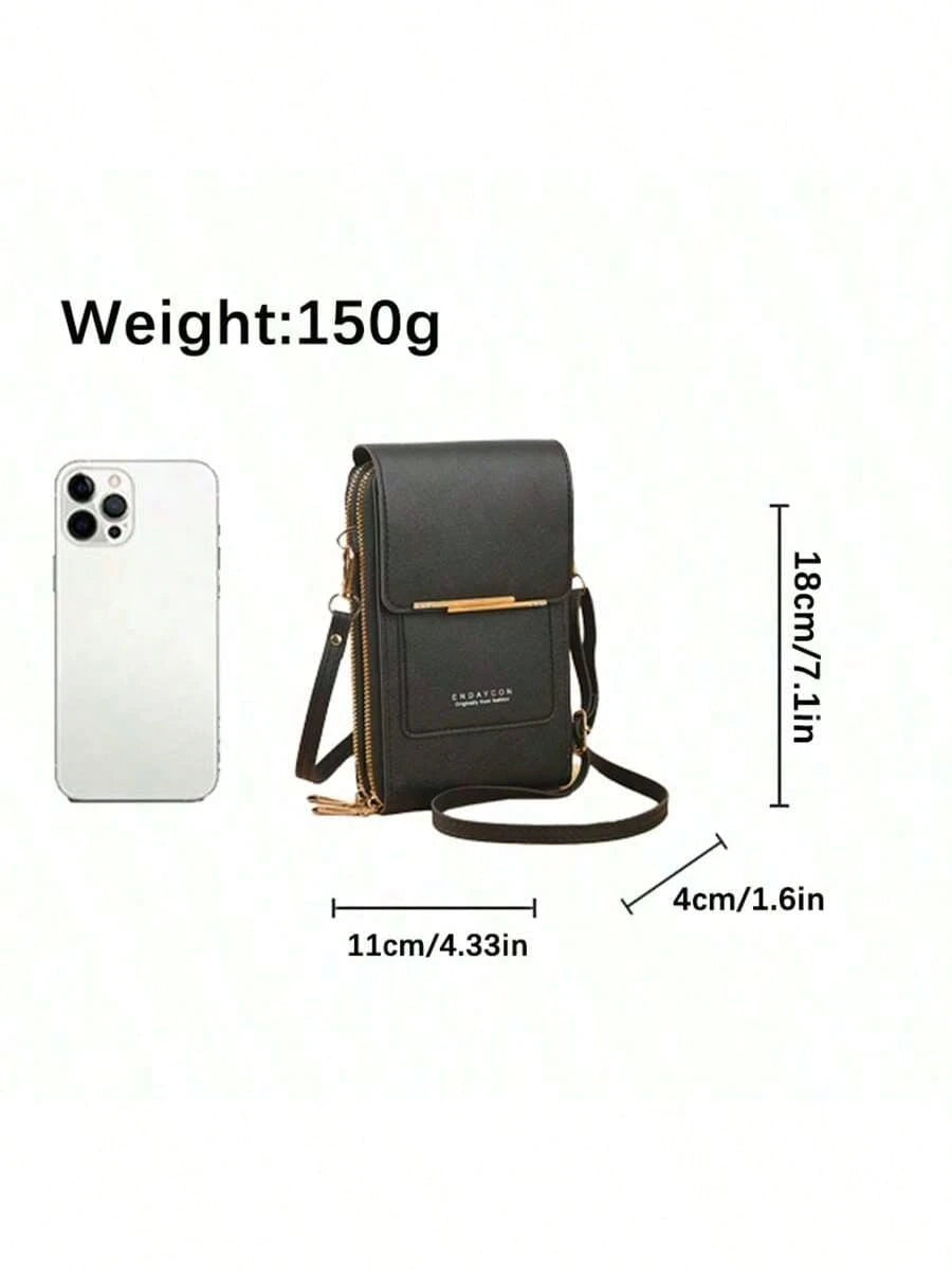 Mini Touch Screen Mobile Phone Wallet For Women, Lightweight Multifunctional Crossbody Bag, Fashion Accessory For Holiday & Anniversary Gifts