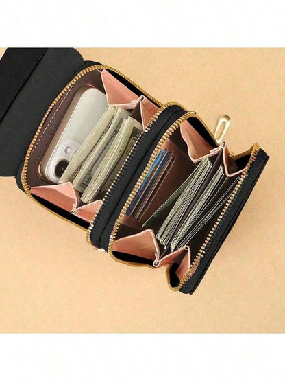 Mini Touch Screen Mobile Phone Wallet For Women, Lightweight Multifunctional Crossbody Bag, Fashion Accessory For Holiday & Anniversary Gifts