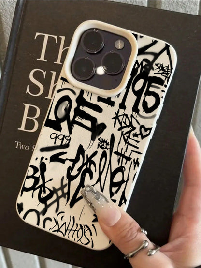 Minimalist Cow Print Pattern Phone Case, Compatible With 17 16 15 14 13 12 11 Mini Pro Max Air Plus, Anti-Drop Matte Back Cover, Smartphone Protective Case, Daily Use Case, Fashionable Phone Accessory