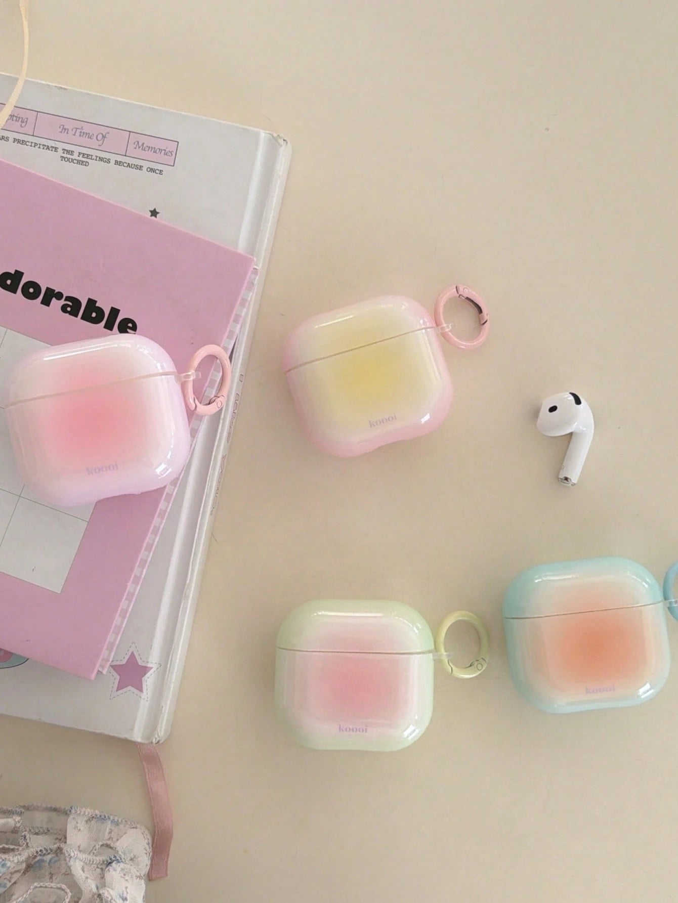 Minimalist Macaron Gradient Pods Pro3 Protective Case, Compatible With Apple Pods 4 Noise Cancelling/2/3/Pro 2nd Generation Wireless Bluetooth Earphone Soft Silicone Case