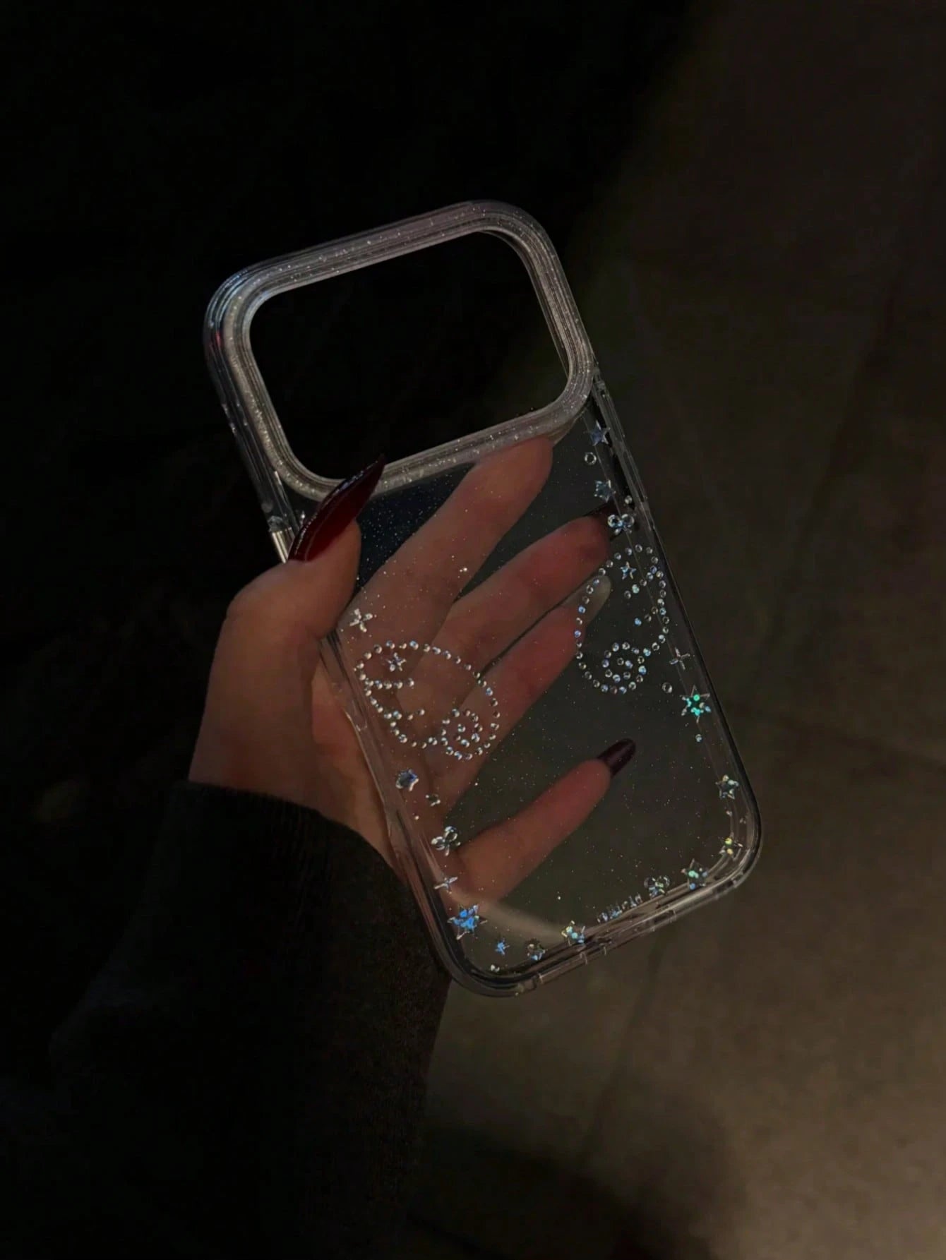 Minimalist Star Element Glitter Elegant Star, Bow & Wing Design Phone Case, Compatible With Iphone 17 Pro Max, 15 New, 14 Elegant, 16 Fashionable, 13, 15 Pro Anti-Drop Spring Gift