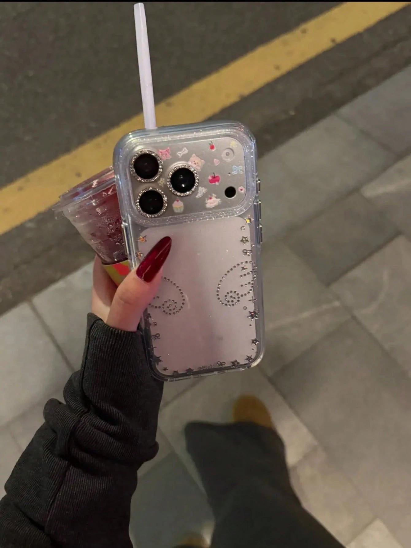 Minimalist Star Element Glitter Elegant Star, Bow & Wing Design Phone Case, Compatible With Iphone 17 Pro Max, 15 New, 14 Elegant, 16 Fashionable, 13, 15 Pro Anti-Drop Spring Gift