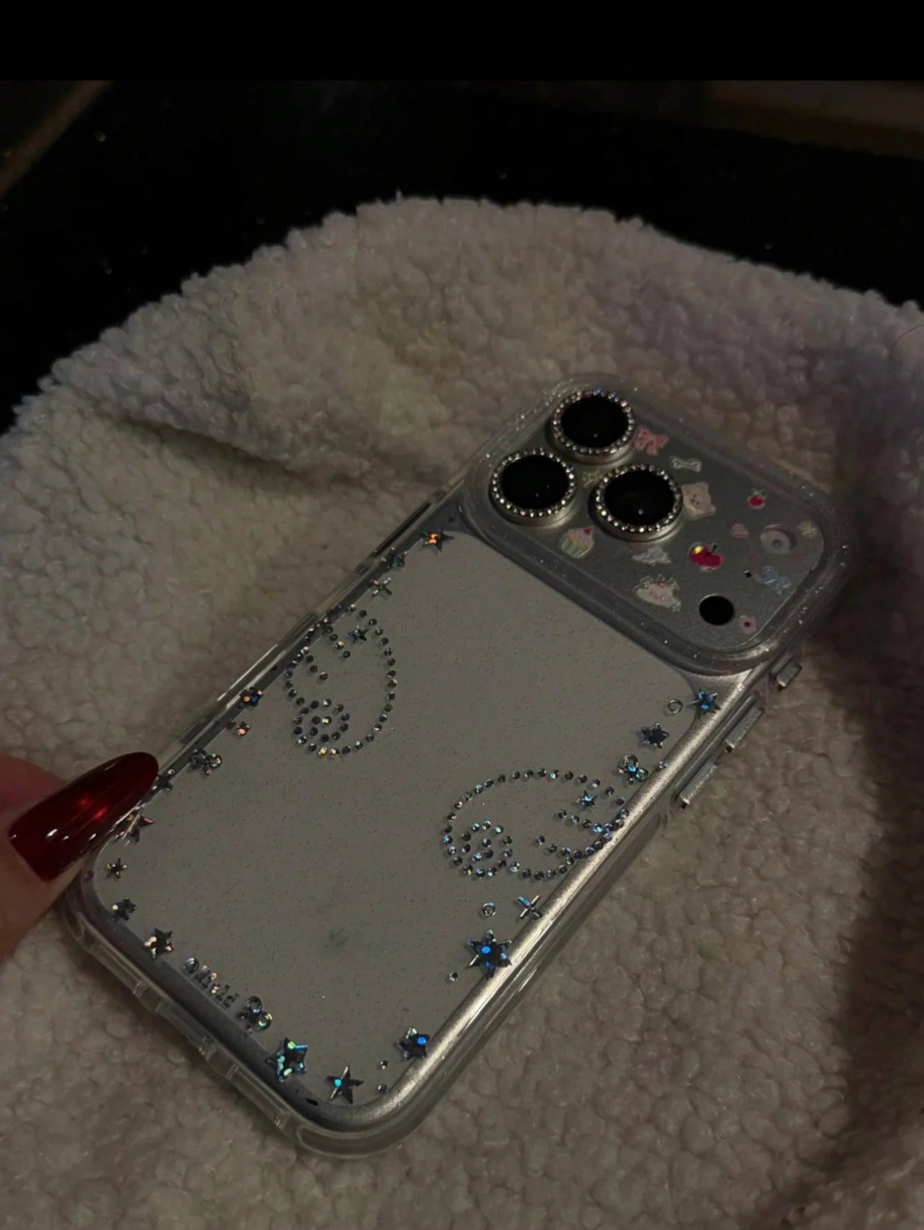 Minimalist Star Element Glitter Elegant Star, Bow & Wing Design Phone Case, Compatible With Iphone 17 Pro Max, 15 New, 14 Elegant, 16 Fashionable, 13, 15 Pro Anti-Drop Spring Gift