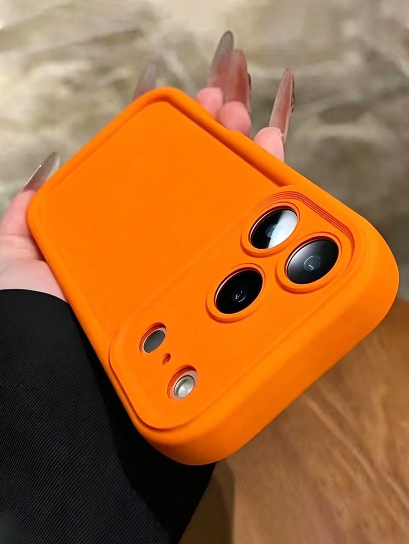 Minimalist Thick Shock-Absorbing Orange Phone Case, Compatible With IPhone 17/17Pro/17promax/16 Pro Max/16/16 Pro/16 Plus/16E/15/15 Plus/15 Pro/15 Pro Max/11/12/13/14 Pro Max/XS/XR/11 Pro/11 Pro Max/1