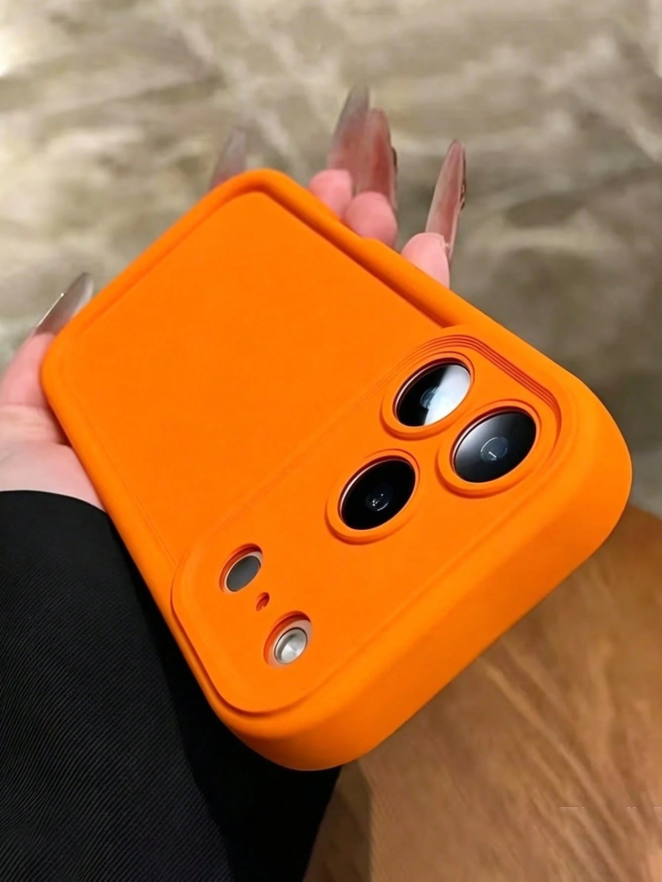 Minimalist Thick Shock-Absorbing Orange Phone Case, Compatible With IPhone 17/17Pro/17promax/16 Pro Max/16/16 Pro/16 Plus/16E/15/15 Plus/15 Pro/15 Pro Max/11/12/13/14 Pro Max/XS/XR/11 Pro/11 Pro Max/1