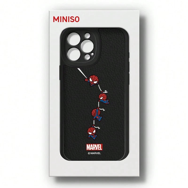 Miniso Marvel Spider-Man Cartoon Cute Phone Case For Men, Compatible With IPhone 17 Pro Max/17 Pro/Air/16 Pro Max/15 Plus/14/13/IP 17/15 Pro/12 Pro/11/16 Plus, Drop-Proof And Scratch-Resistant Protect
