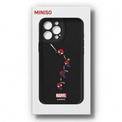 Miniso Marvel Spider-Man Cartoon Cute Phone Case For Men, Compatible With IPhone 17 Pro Max/17 Pro/Air/16 Pro Max/15 Plus/14/13/IP 17/15 Pro/12 Pro/11/16 Plus, Drop-Proof And Scratch-Resistant Protect