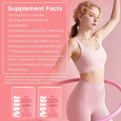 Miriyalyad [60 Count Probiotics Balance] Health Supplements Private Intimate Health Probiotics For Women PH Balance With Prebiotics & Lactobacillus Probiotic Blend
