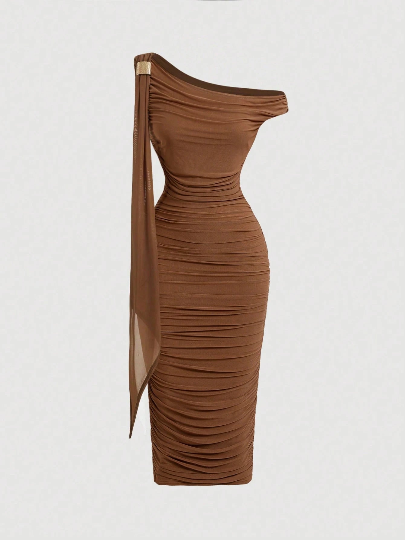 MOD Women's Solid Color Minimalist Casual Midi Asymmetric Dress,Elegant Dresses For Women