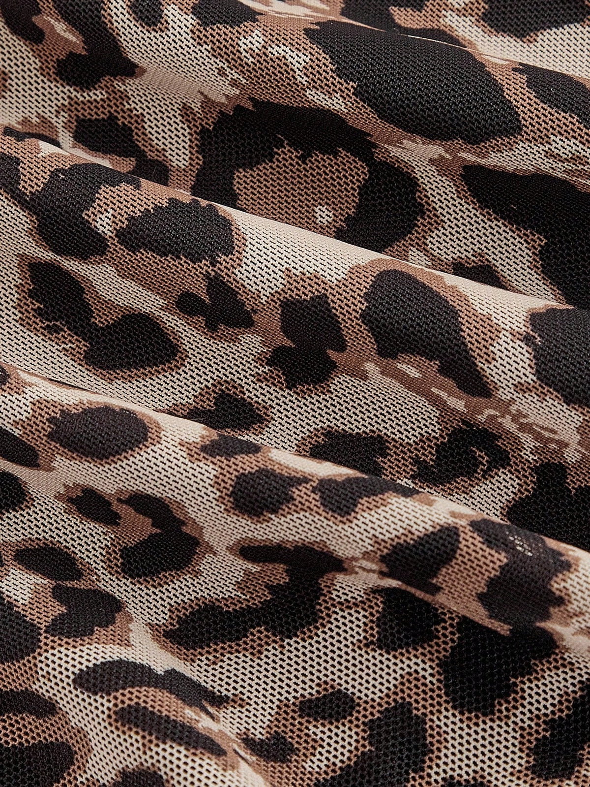 MOD Women's Spaghetti Strap Leopard Print Ruffle Hem Tie Front Camisole, Beige Summer Chic Sexy Club Vacation Night Cheetah Top, Halloween Costumes Party