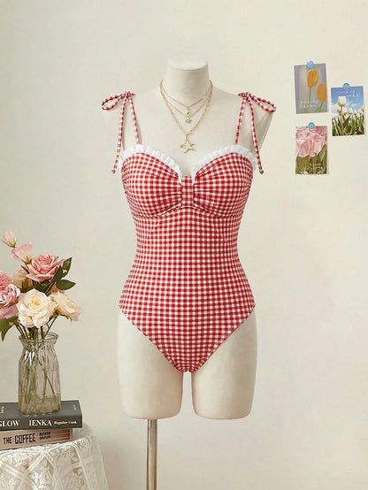 MOD Women's Starfish Print Ruched One-Piece Swimsuit, Women's Elegant Beach Swimsuit, Summer Outfit For Women, Suitable For Beach Vacation, Vintage, Western Wear Women, Women's Starfish Print Ru