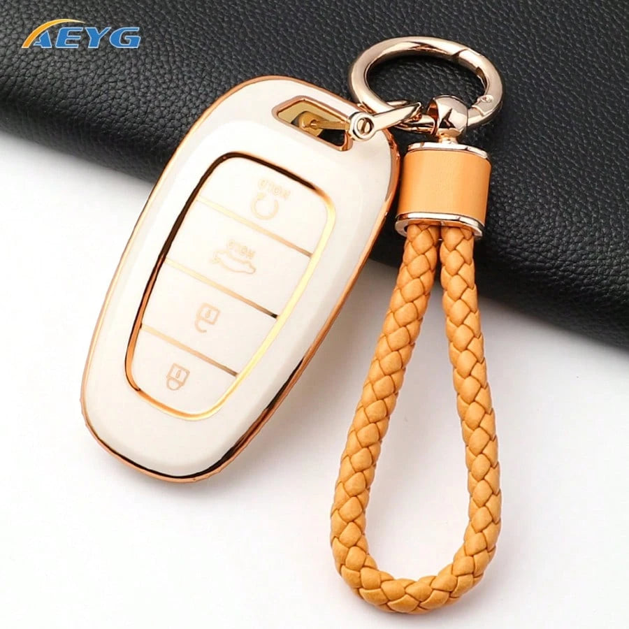 Modern Santa Fe Tucson 2022 NEXO NX4 Atos Prime Sorento 2021 Car Key Case Soft TPU Shell Fashion Accessory