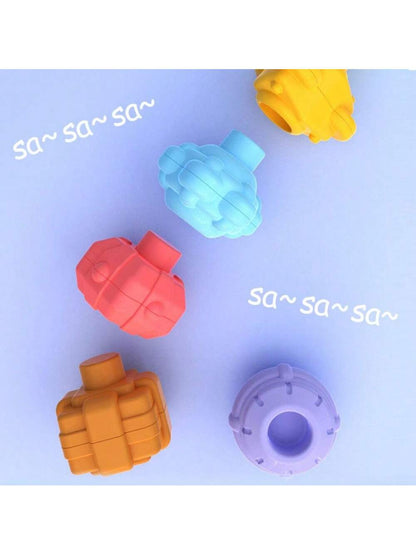 Montessori Infant Sensory Shape Sorting Toy, Colorful Cubes And 6 Multi-Sensory Shapes- Early Education Baby Shape & Color Recognition Grasping Balls, Learning Fine Motor Skills Toys, Toddler