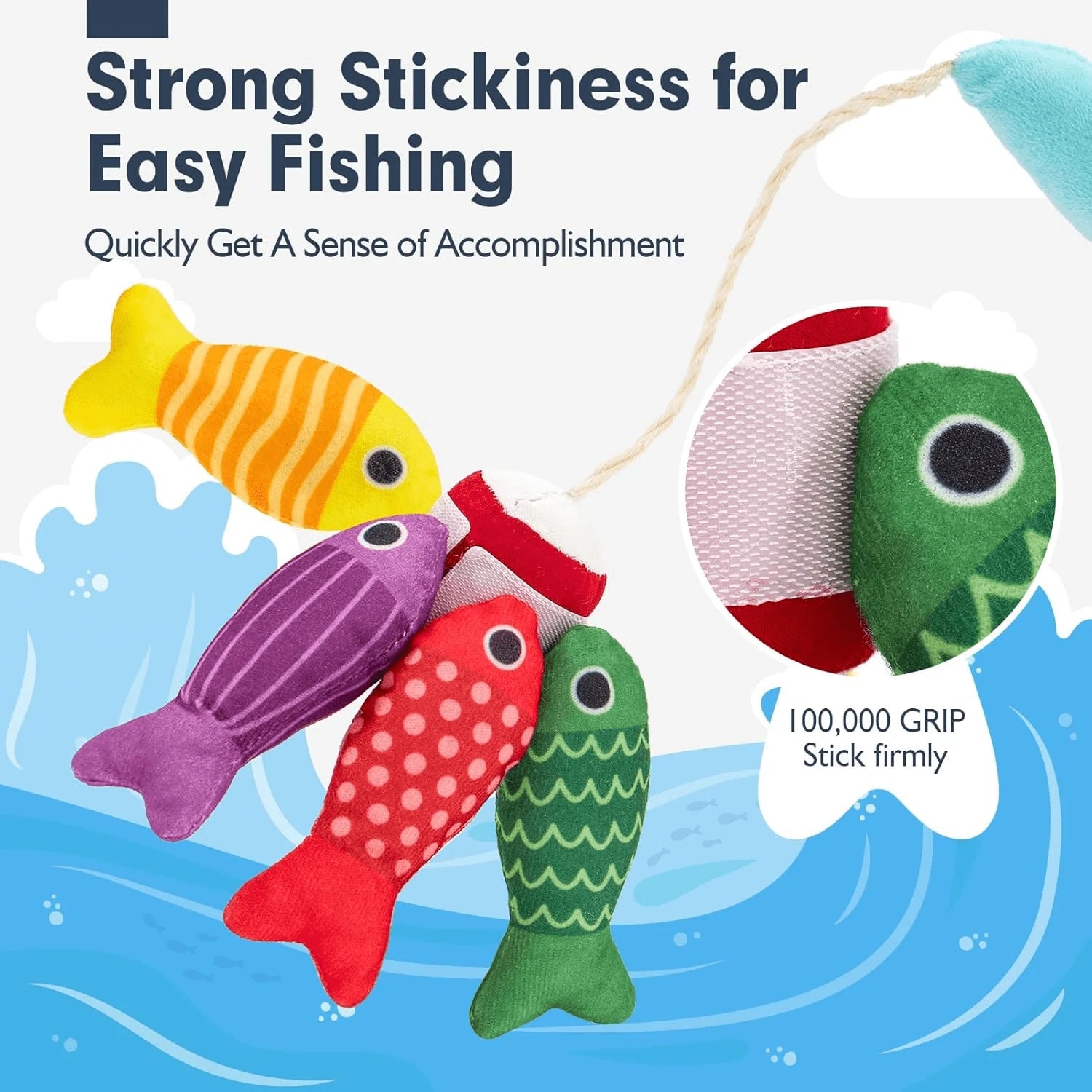Montessori Toys 10 In 1 Fabric Fishing Game Set Designed For 1 Year Old Toddlers, Includes Stacking Cups, Baby Toys, Suitable For 12-18 Months Old, Birthday Gift, Preschool Toys, Suitable For 1-2 Year