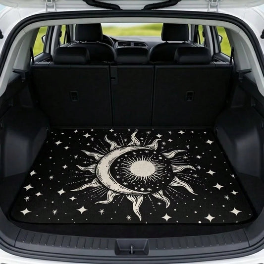 Moon Sun Gothic Cargo Liner & Car Trunk Mats Universal Size 29" X 39" Non-Slip Pets Dog Trunk Cargo Liner Car SUV Seat Cover Waterproof Floor Mat All Weather For Families/Travel Enthusiasts