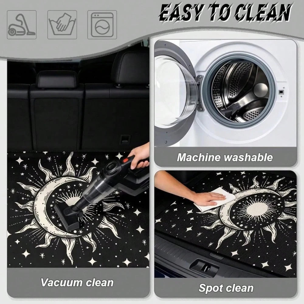 Moon Sun Gothic Cargo Liner & Car Trunk Mats Universal Size 29" X 39" Non-Slip Pets Dog Trunk Cargo Liner Car SUV Seat Cover Waterproof Floor Mat All Weather For Families/Travel Enthusiasts