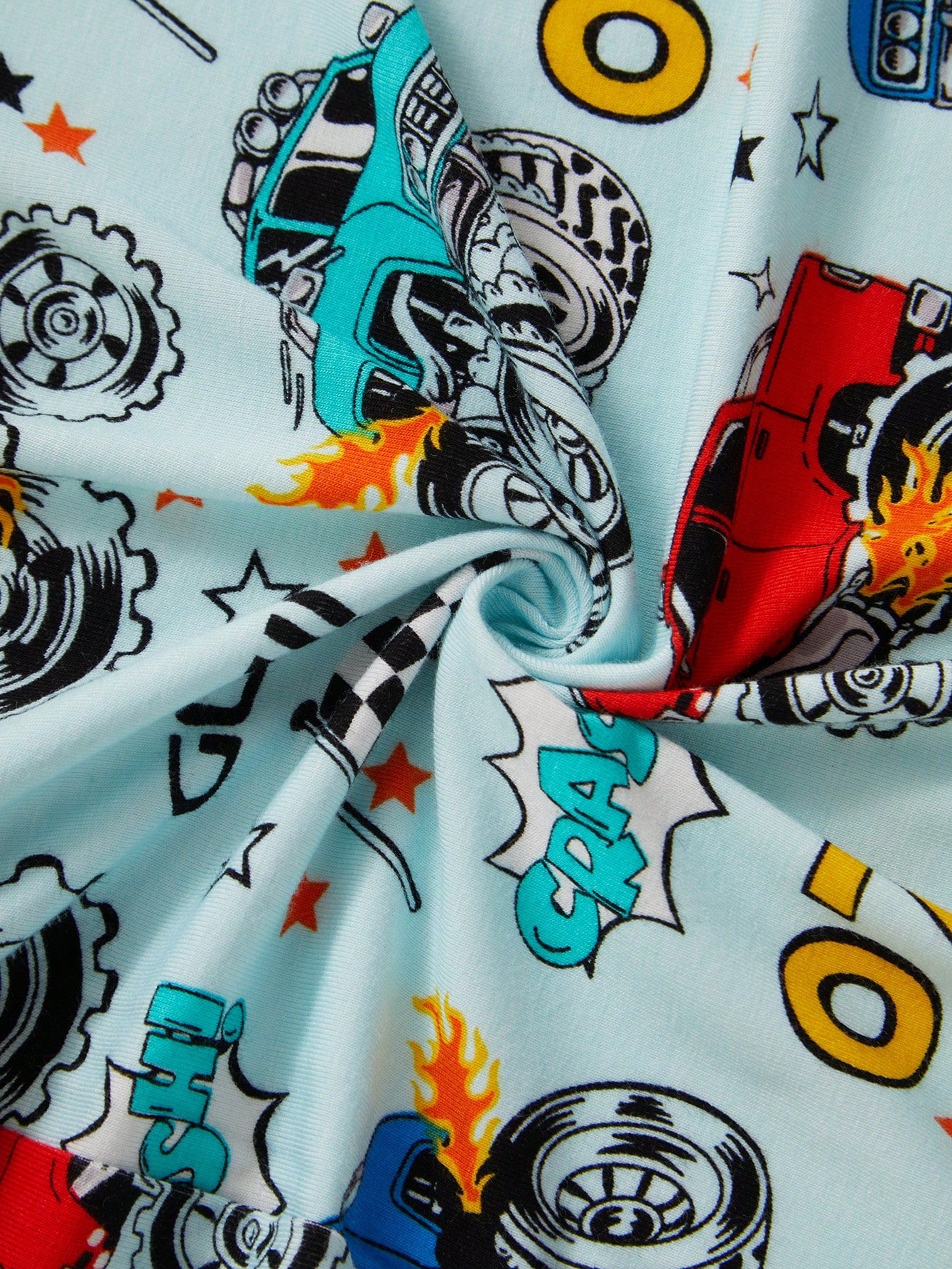 MOSSRIVER Boys Zip Romper, Monster Truck Print. Breathable Cotton Short Sleeve Outfit, Ideal Baby Boy Gift For Summer.