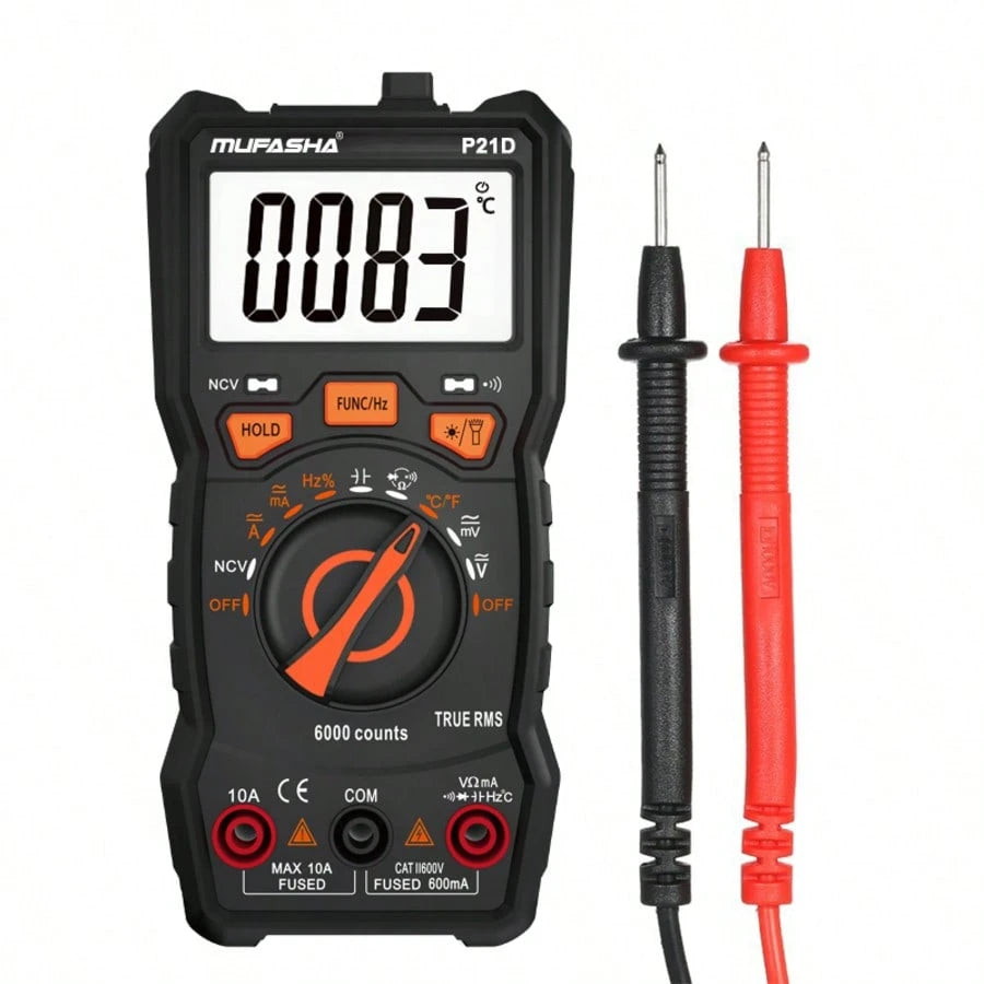 MUFASHA Digital Multimeter 6000 Counts NCV Intelligent High-Precision Multimeter P21D